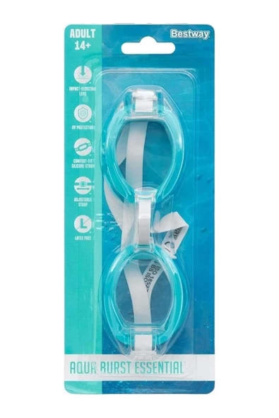 Bestway 14+ Yaş Yüzücü Gözlüğü Vakumlu Uv Korumalı Darbeye Dayanıklı Deniz Gözlüğü Adult Goggles - 2