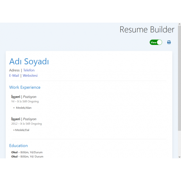 Resume Builder - 2