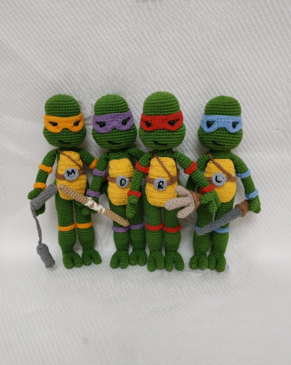 Ninja Kaplumbağalar Takımı Amigurumi Organik Oyuncak - 2