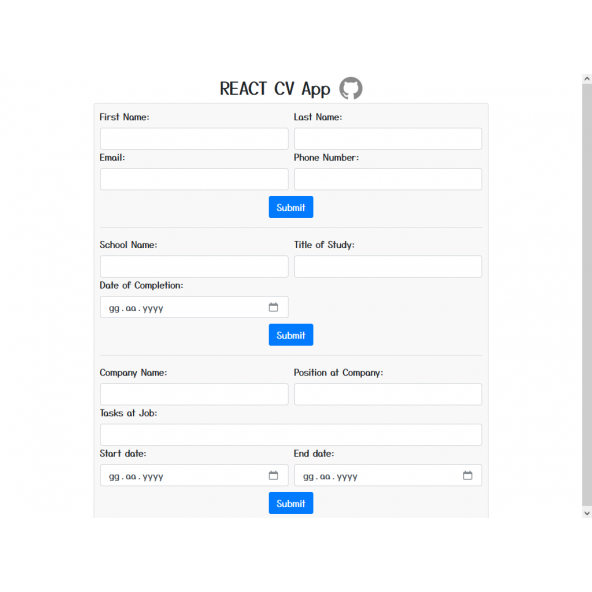 REACT CV App