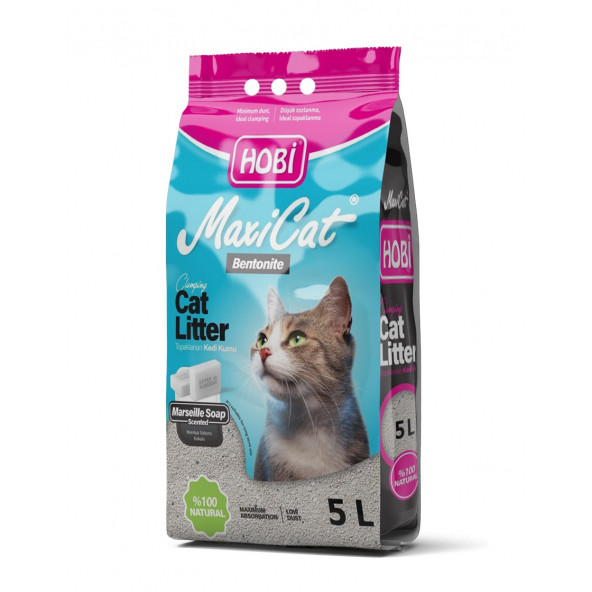 Hobi Maxicat Marsilya Sabunlu Bentonit Kedi Kumu 5 Litre
