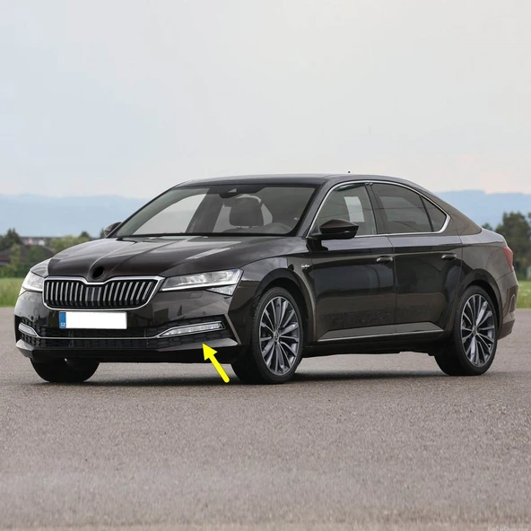 Skoda Superb 2020-2023 Sol Sis Farı Çerçevesi Kromlu 3V0853665B