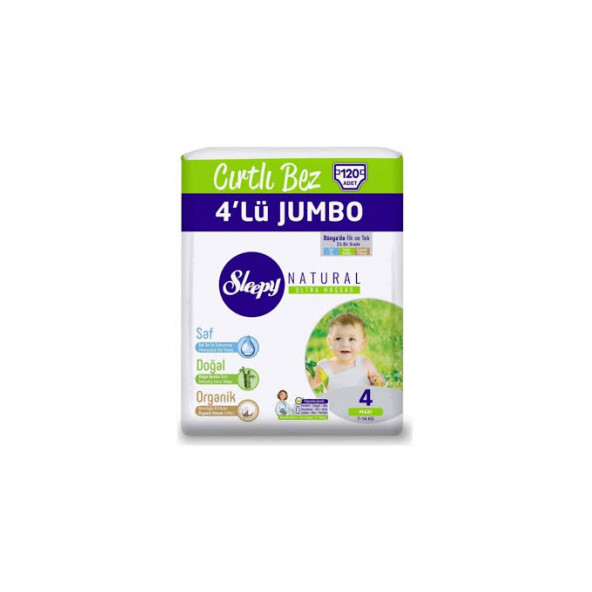 Sleepy bebek bezi 4lü jumbo 4no 120 adet