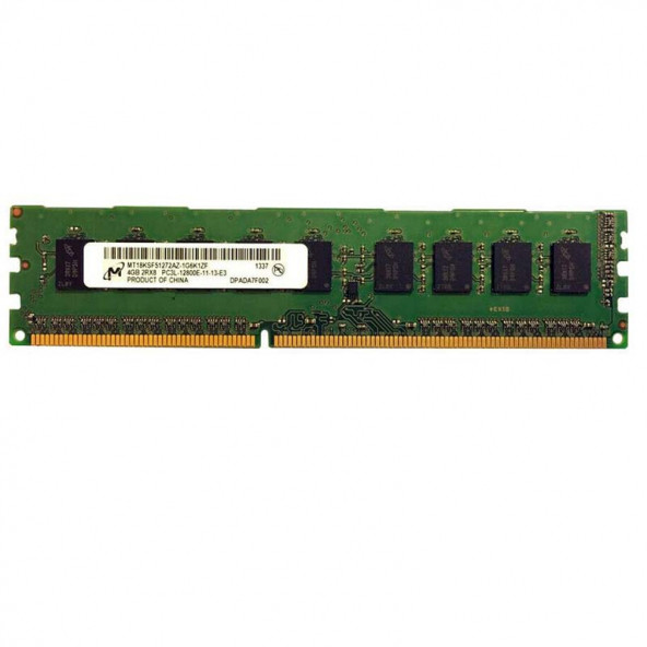 Micron 4GB DDR3-1600 MT18KSF51272AZ-1G6K1ZF UDIMM PC3-10600 ECC SERVER RAM BELLEK - 1