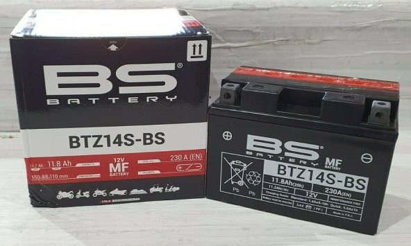 Bs Btz14s-Bs 2006-2013 Honda NT 700 V Deauville ABS Uyumlu Akü Sulu Akü - 2
