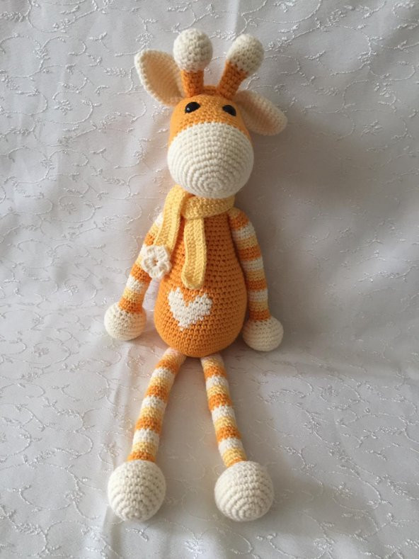 Sevimli Zürafa Amigurumi Organik Oyuncak - 1