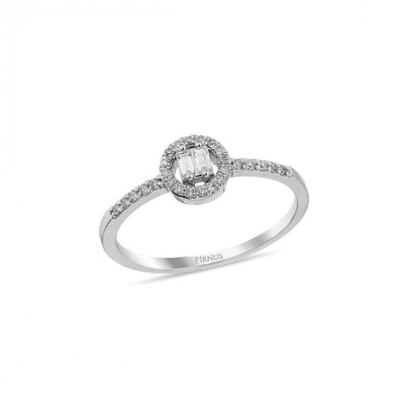 0,22 Karat Pırlanta Baget Yüzük