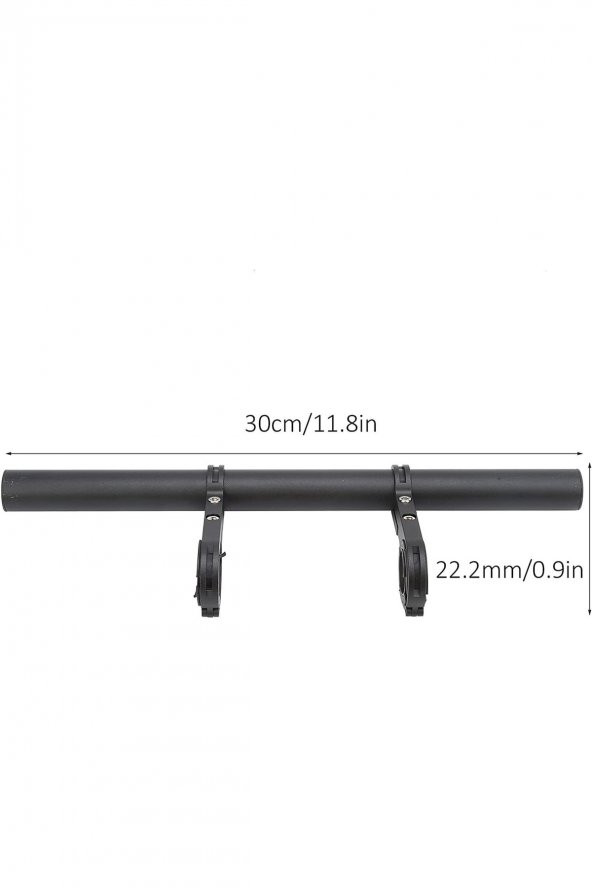 Bisiklet Gidon Aksesuar Uzatma Aparatı 30 Cm Genişletici Çubuğu Işık KM Tutucu - 2