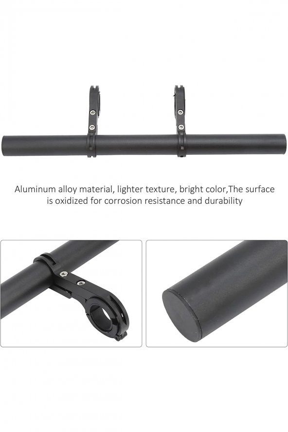 Bisiklet Gidon Aksesuar Uzatma Aparatı 30 Cm Genişletici Çubuğu Işık KM Tutucu - 6