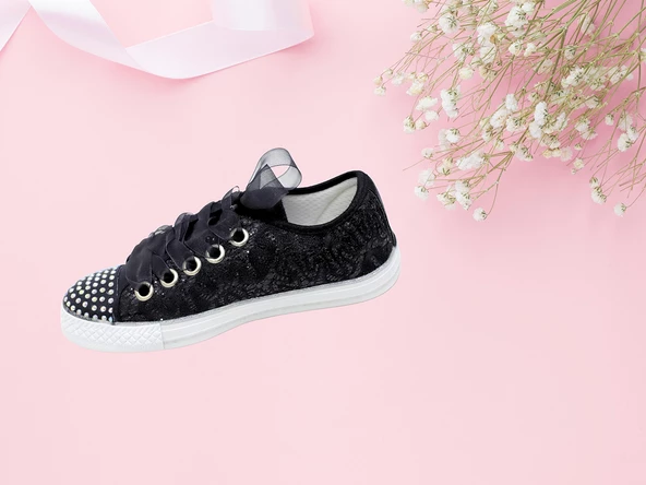 önü taşlı converse ayakkabı - 10