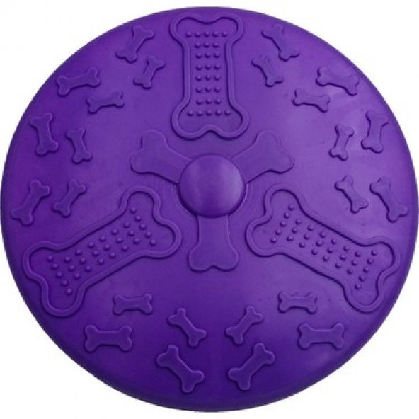 Plastik Kemik Desenli Frizbi Köpek Oyuncağı 20 CM - Resim 4