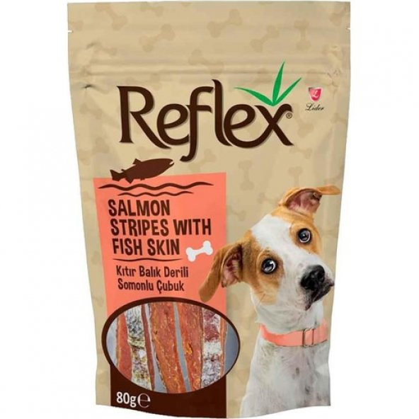 Reflex Balık Deri Sargılı Somon Etli Çubuk 80 gr