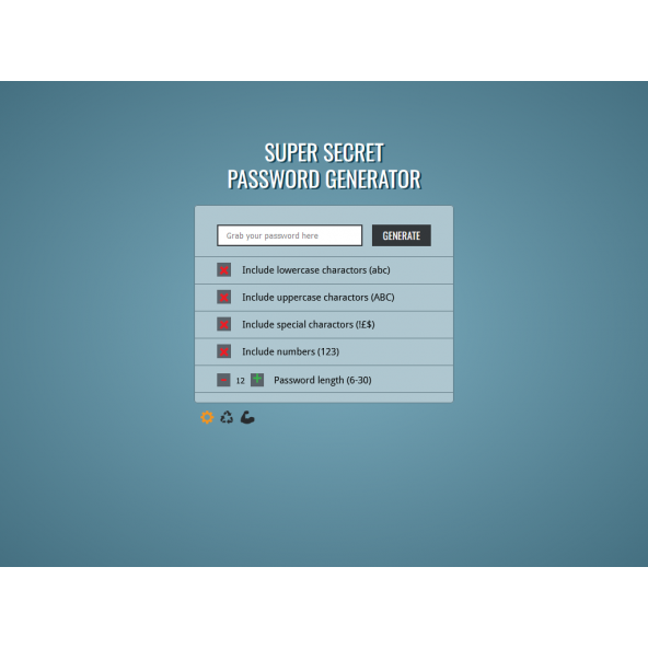 SUPER SECRET PASSWORD GENERATOR - 2