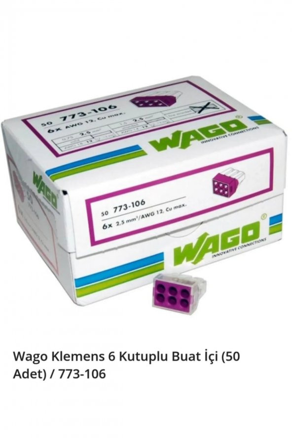 Wago Buat Klemensi 6x2,5MM (50 ad) WAG773106 - 2