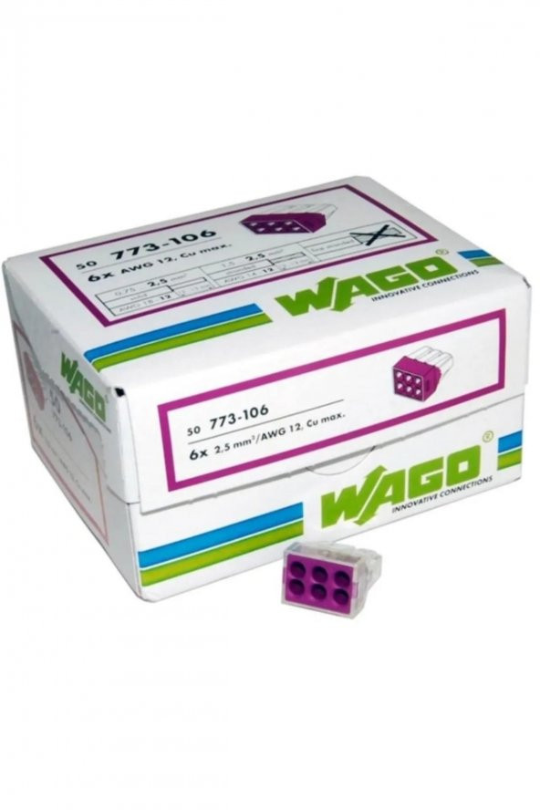 Wago Buat Klemensi 6x2,5MM (50 ad) WAG773106 - 3