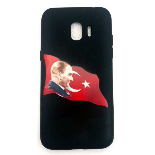 Samsung Galaxy J2 Pro Atatürk Resimli Bayraklı Slikon Kılıf ürün görseli 1