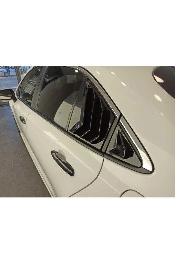 Toyota Corolla Uyumlu Kelebek Cam Kaplama Vizörü Parlak Siyah 2019+ - 4