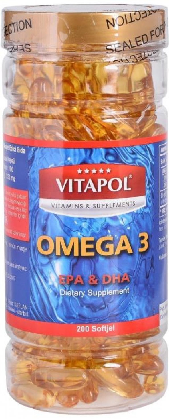 Vitapol Balık Yağı 200 Softgel Omega 3 1000 Mg