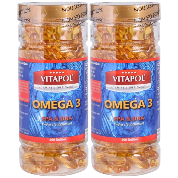 Vitapol Omega 3 1000 Mg Balık Yağı 2x200 Softgel - 1