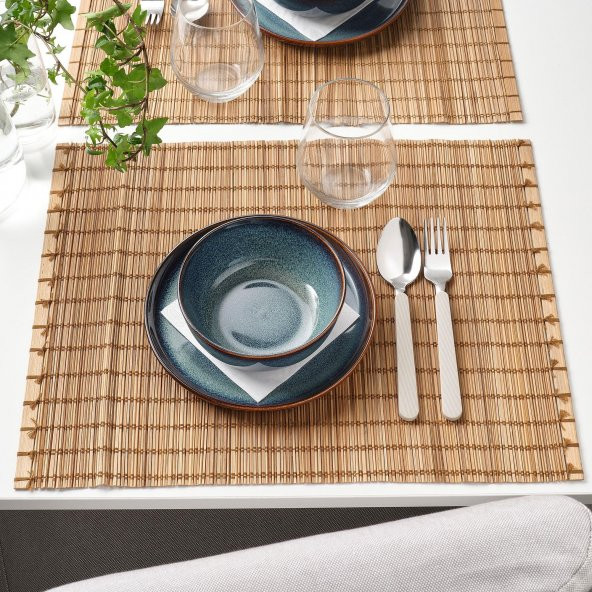 4 Lü Kase Seti Mavi Renk 14 cm MeridyenDukkan Stoneware, Renkli Sır - Resim 4