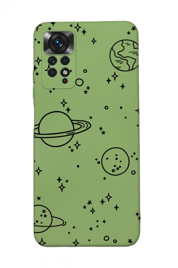 Xiaomi Redmi Note 11 Pro Uyumlu Galaxy Desenli Premium Silikonlu Lansman Telefon Kılıfı - 1