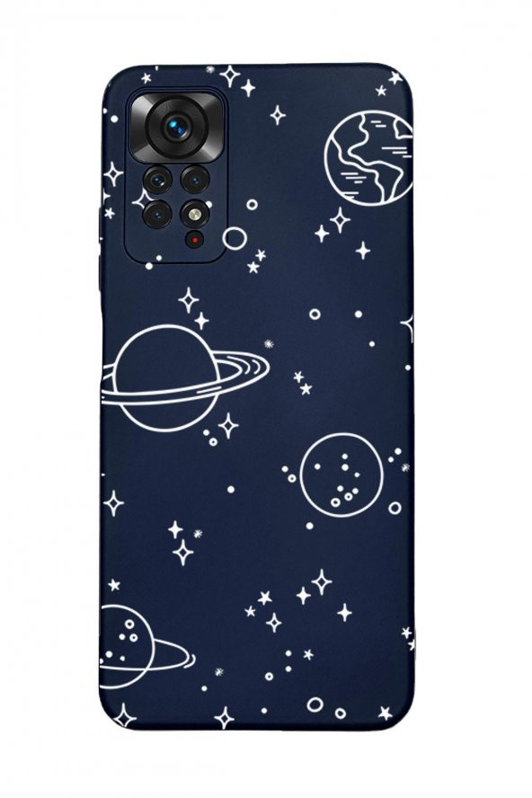 Xiaomi Redmi Note 11 Pro Uyumlu Galaxy Desenli Premium Silikonlu Lansman Telefon Kılıfı - 3