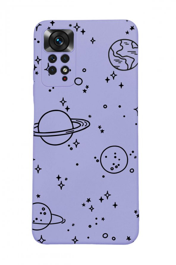 Xiaomi Redmi Note 11 Pro Uyumlu Galaxy Desenli Premium Silikonlu Lansman Telefon Kılıfı - 4