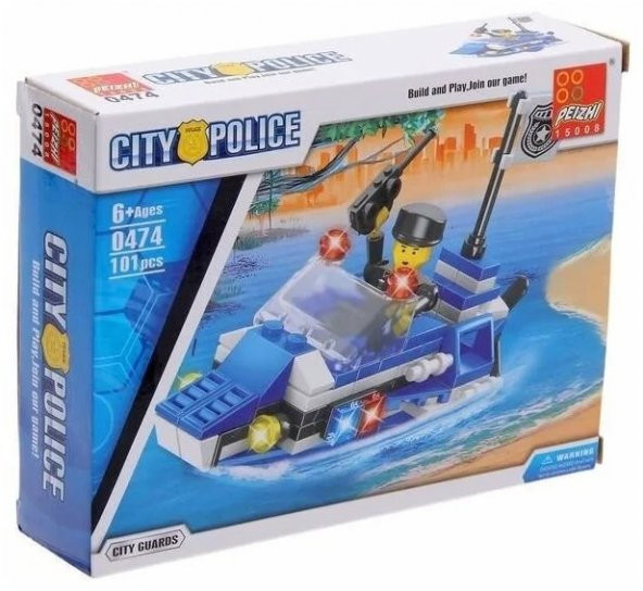 Peizhi City Police Gemi Lego 0474 - 101 Parça - 2