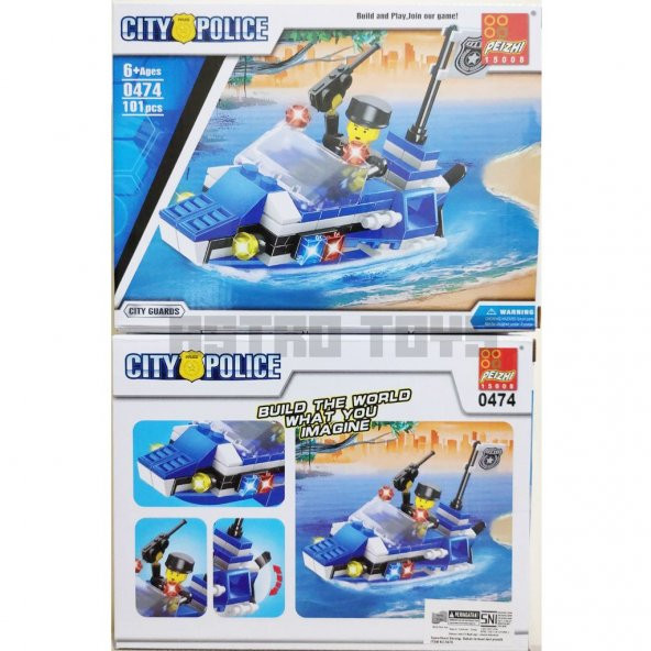 Peizhi City Police Gemi Lego 0474 - 101 Parça - 3