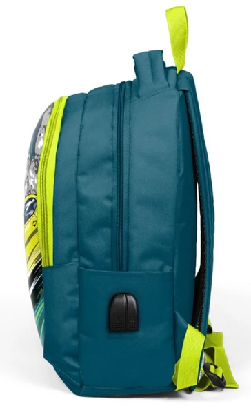 Coral High Erkek Çocuk Okul Çantası ve Beslenme Çantası Seti - Nefti Sarı Araba - Resim 3