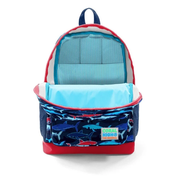 Coral High Erkek Çocuk İlkokul Okul Sırt Çantası ve Beslenme Çanta Seti - Lacivert Köpekbalığı - 3
