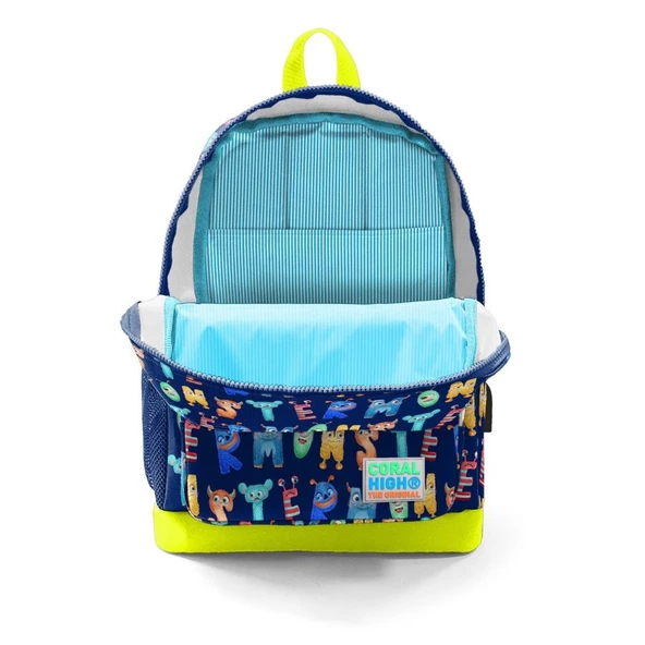 Coral High Okul Çantası ve Termal Beslenme Çanta Seti - Erkek Çocuk Sevimli Harfler USB ve AUX Çıkışlı - Resim 3