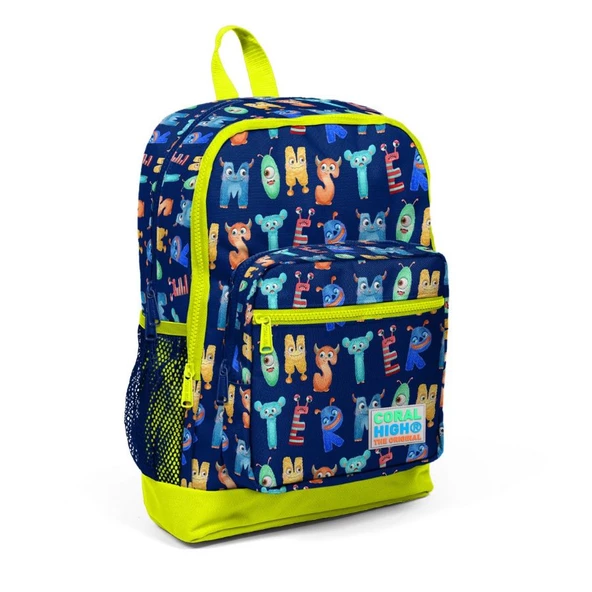Coral High Erkek Çocuk İlkokul Okul Sırt Çantası ve Beslenme Seti - Sevimli Harfler - Resim 2