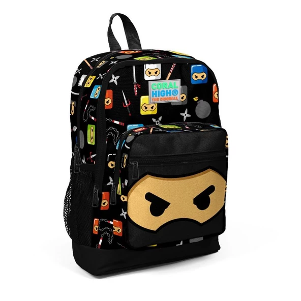 Coral High Ninja Baskılı Erkek Çocuk İlköğretim Okul Sırt Çantası ve Beslenme Çanta Seti - 2