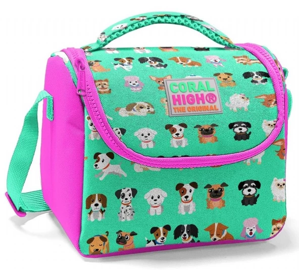 Coral High Sevimli Köpekler Kız Çocuk İlköğretim Okul Sırt Çantası ve Beslenme Çanta Seti - Resim 4