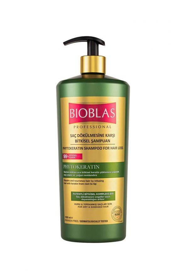 Bioblas Kuru ve Yıpranmış Saçlar için Saç Dökülmesi Şampuanı 1000 ml