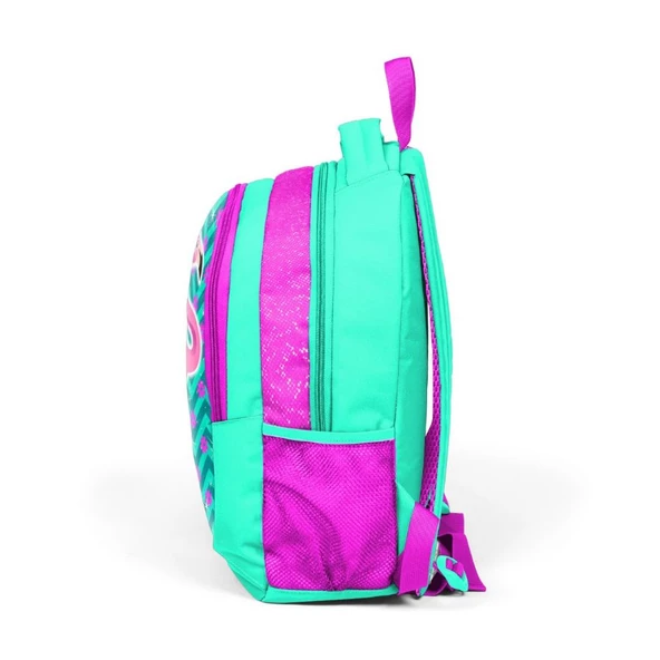 Coral High Okul Sırt Çantası ve Beslenme Çantası Kız Çocuk Yeşil Flamingo - Resim 3