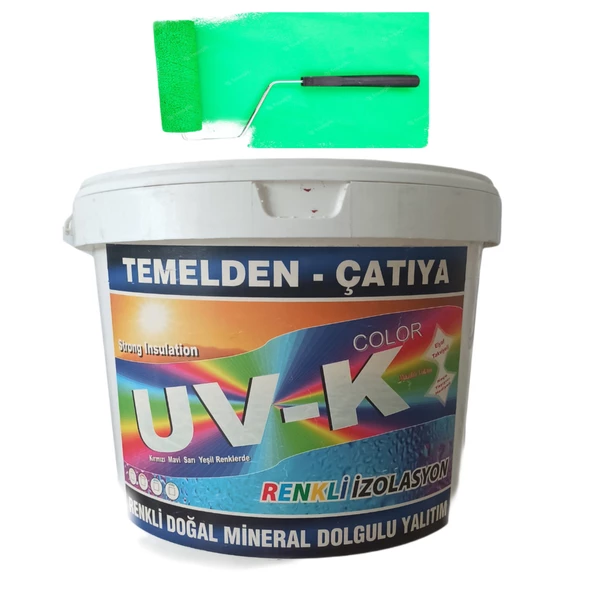 UV-K Color / Premium Silikonlu Su İzolasyon Boyası 7.5 Kg Yeşil