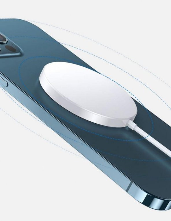 Coofbe Mıknatıslı Magsafe Uyumlu 15W İphone Şarj İphone 12 13 14 Pro Max Şarj Ultra İnce Wireless Şarj - 2