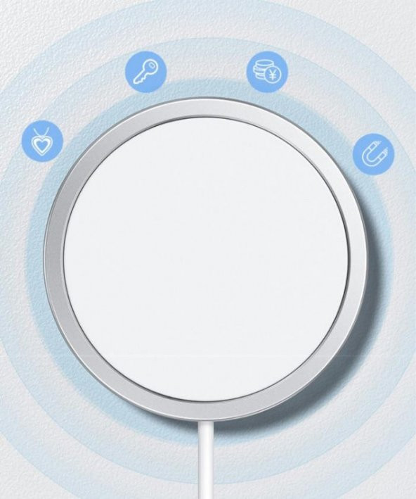 Coofbe Mıknatıslı Magsafe Uyumlu 15W İphone Şarj İphone 12 13 14 Pro Max Şarj Ultra İnce Wireless Şarj - 4