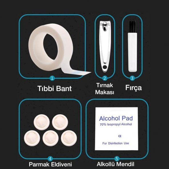 Coofbe Profesyonel 24 Parça Manikür Seti Pedikür Seti Batık Tırnak Önleyici Tırnak Makası Seti Törpü Seti - 2