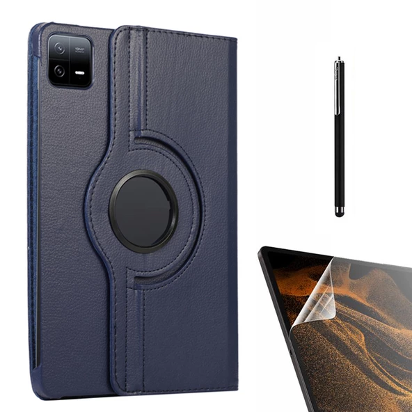 Gpack Xiaomi Mi Pad 6 Pro Kılıf Kapaklı Standlı 360 Dönebilen Koruma dn22 Nano Kalem - 9