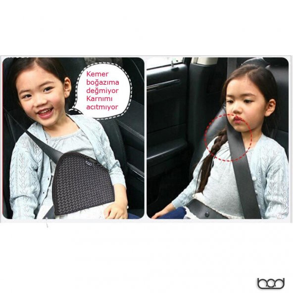 Çocuk Emniyet Kemer Düzenleyici Kemer Tutucu Kılıf Siyah