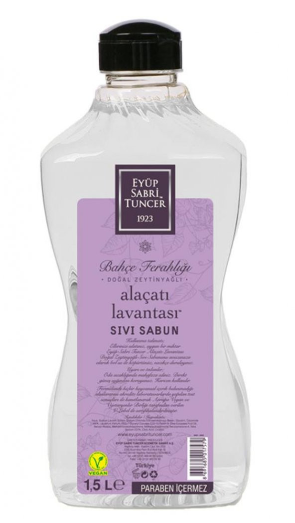 Eyüp Sabri Tuncer 1,5lt Alaçatı Lavantası Sıvı Sabun Doğal Zeytinyağlı