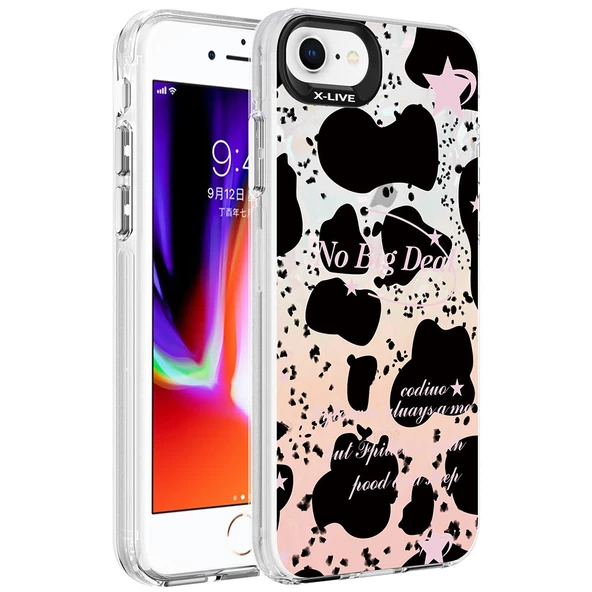 Smcase Apple iPhone 8 Kılıf Mermer Desenli Marbello Kapak