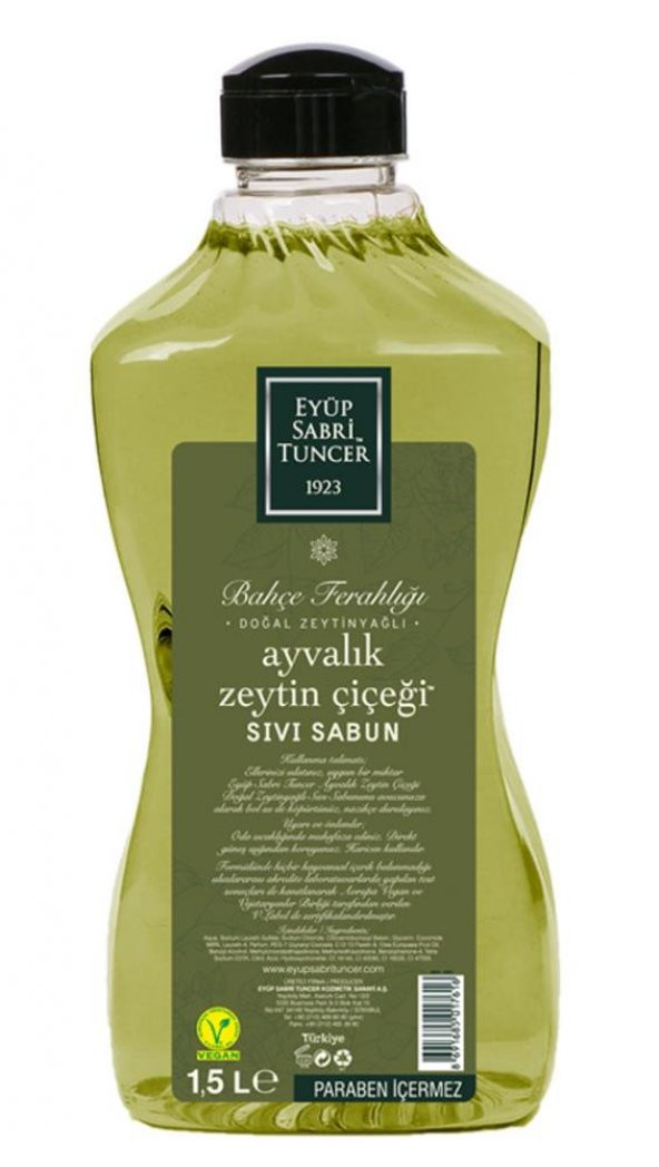 Eyüp Sabri Tuncer 1,5lt Ayvalık Zeytin Çiçeği Sıvı Sabun Doğal Zeytinyağlı