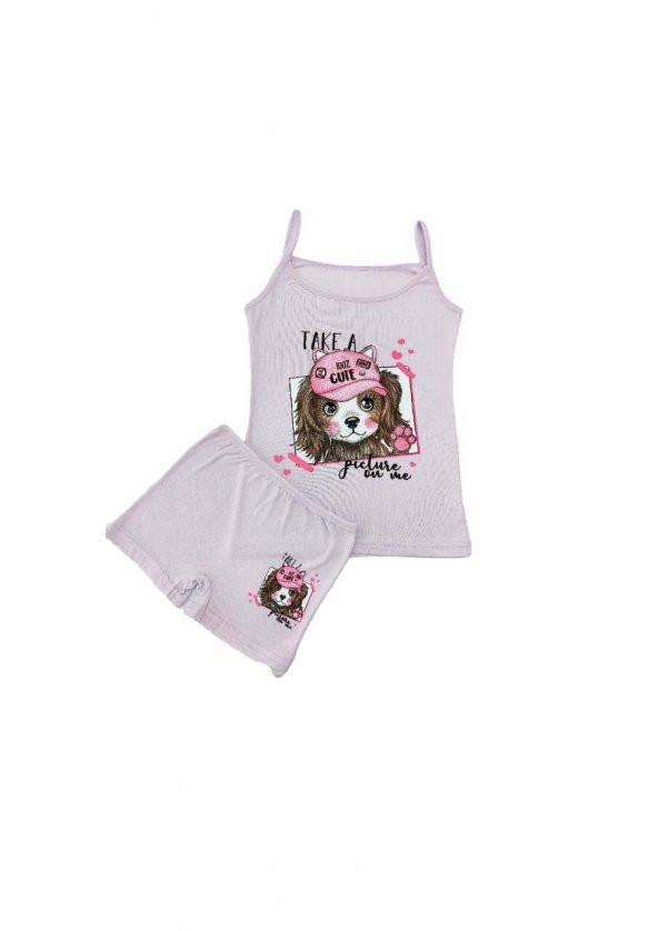 6 lı PAKET KIZ ÇOCUK BOXER  ATLET TAKIM - Resim 3