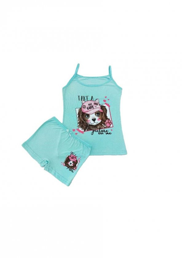 6 lı PAKET KIZ ÇOCUK BOXER  ATLET TAKIM - Resim 4