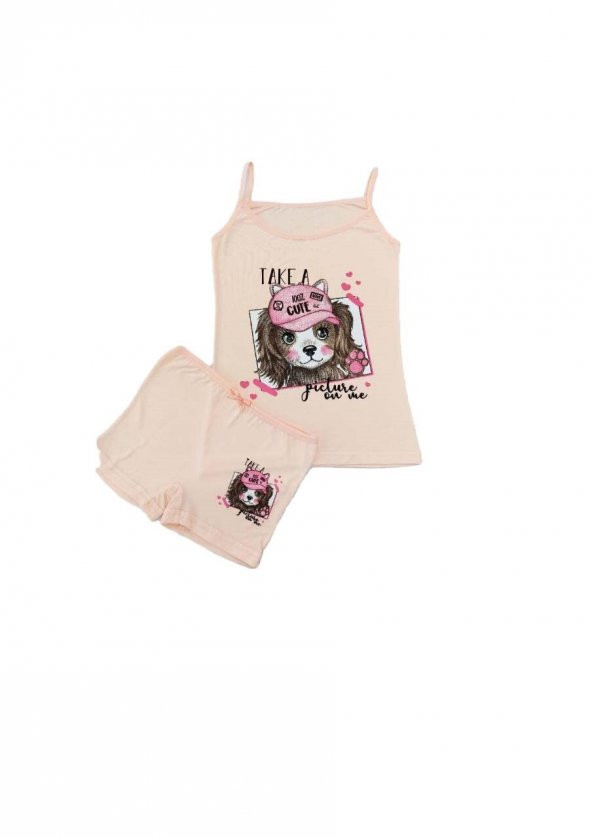 6 lı PAKET KIZ ÇOCUK BOXER  ATLET TAKIM - Resim 5