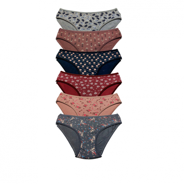 BAYAN KÜLOT DESENLİ 6LI PAKET ürün görseli